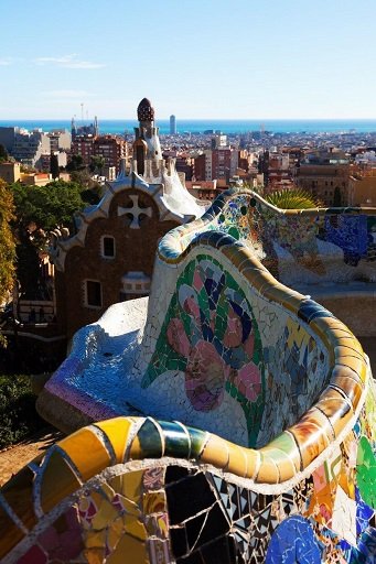 Fragment Park Guell Winter