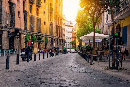 Old street in Madrid. Spain