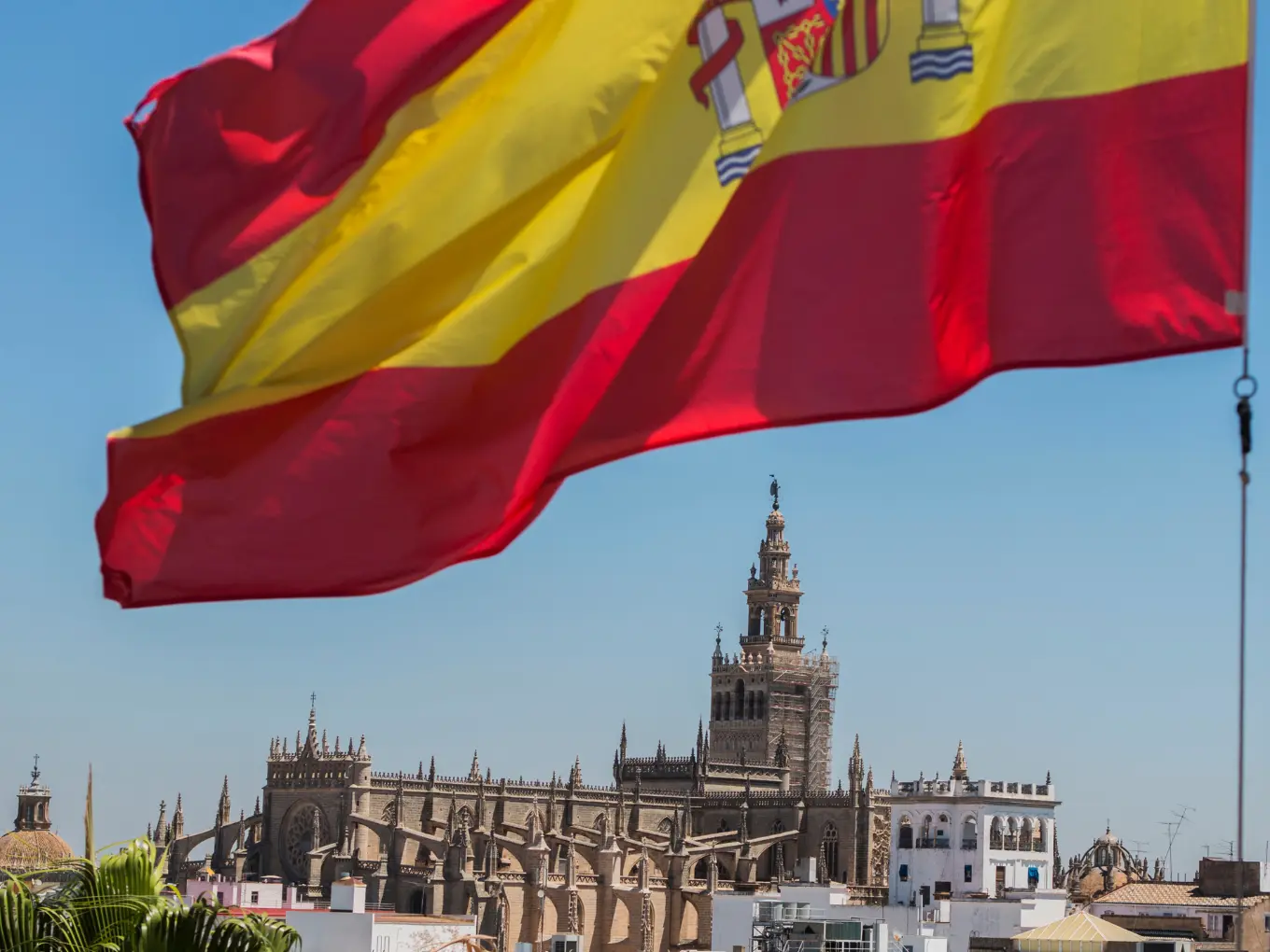 Spain flag landscape