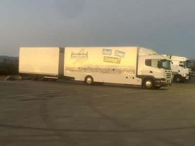 Gentlevan's road-train in the truck parking area